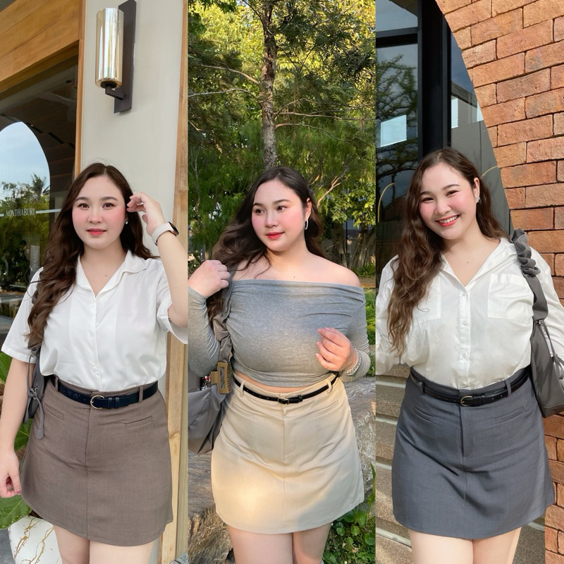 Luna Skirt กระโปรงกางเกงสาวอวบ เอวสูง เนื้อผ้าคุณภาพดี เก็บทรงสวย ราคา ถูกที่สุด ดีลบีเคเค แกลเลอรีภาพที่ 4