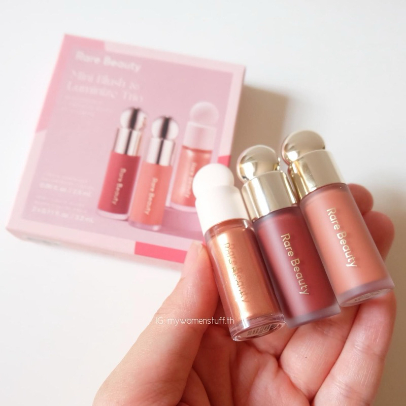 Rare Beauty Mini Blush and Luminize TRIO ( Virtue , Beloved , Enliven ) ขายทั้งเซต และ แยกขาย