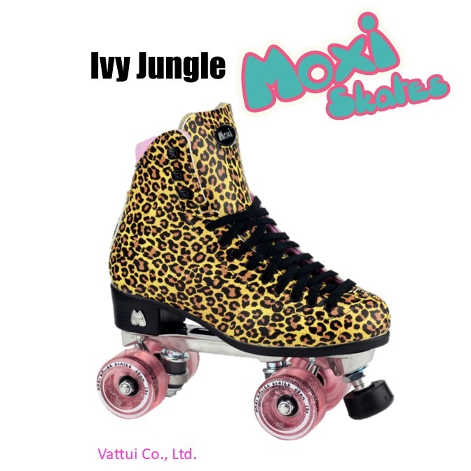 Ivy Jungle Moxi Roller Skates outdoor leopard vinyl boot ม็อกซี่โรลเลอร์สเก็ตรองเท้าบูทสเก็ตไวนิลเสื