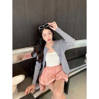 BY IRA 💞พร้อมส่ง💞Cardigan เสื้อคาร์ดิแกน คอกลมผ้าถัก ปักลายม้า ผ้านิ่มฟูไม่คัน