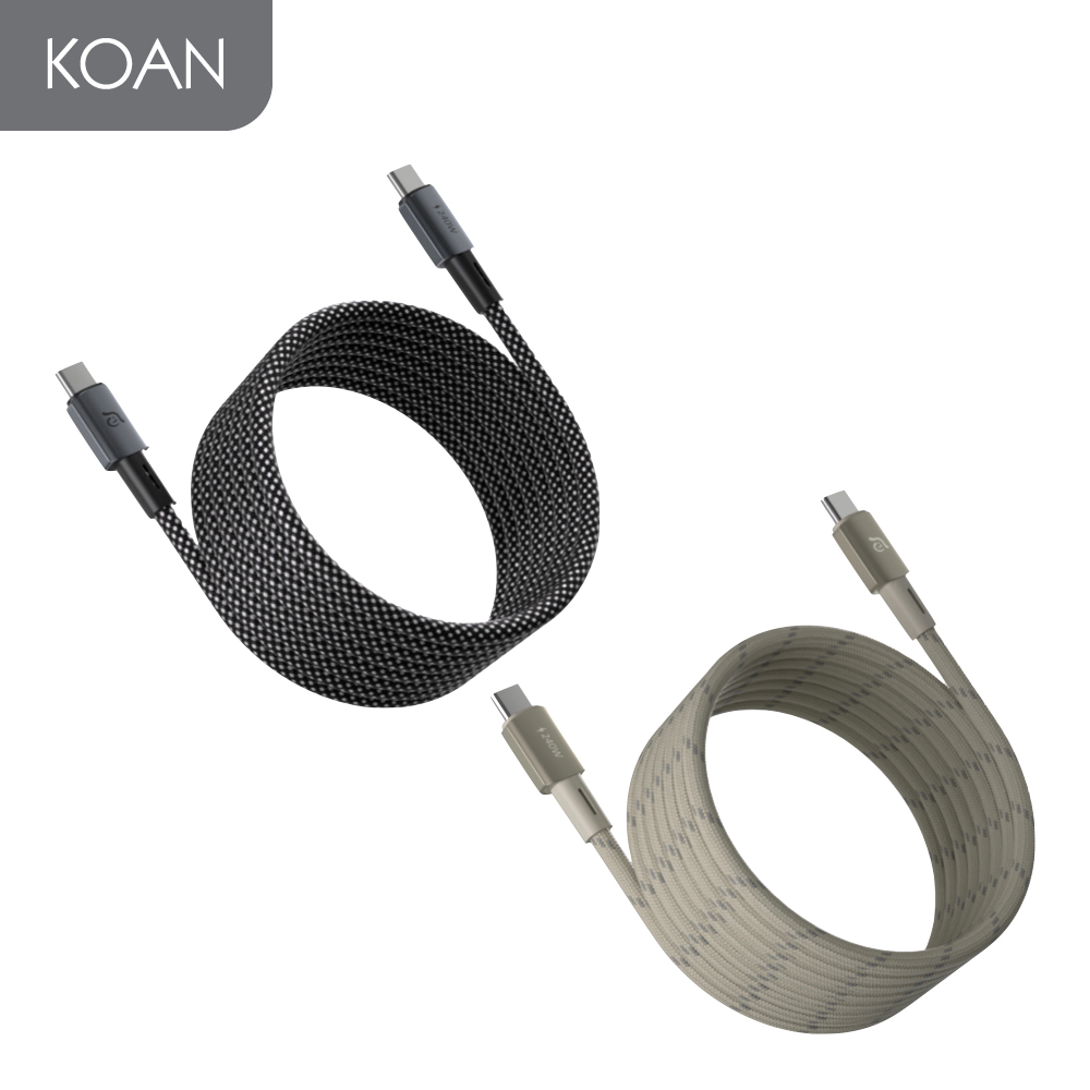 สายชาร์จ ADAM elements Casa C to C Magnetic Cable 240W 2M- Titanium / Black