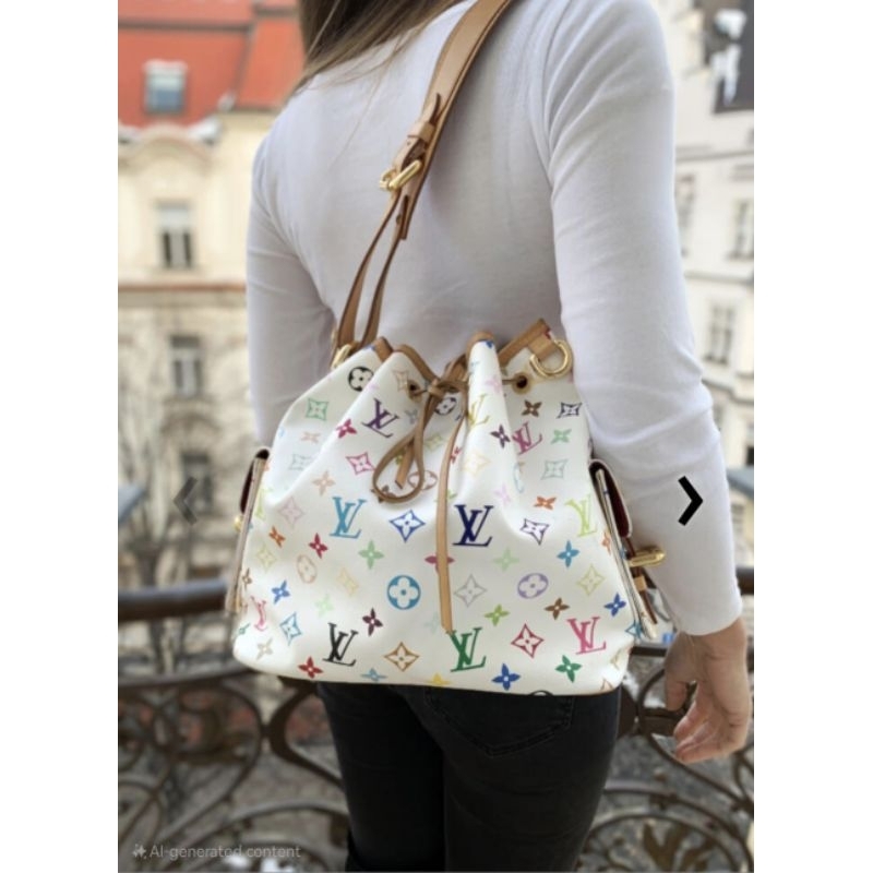 LV Louis Multicolor Pettit Noe งานคัดหัวตู้ญี่ปุ่น มือสอง ขนาด 25x27x18ซม (ยxสxก) เชคเลขDatecodeขึ้น