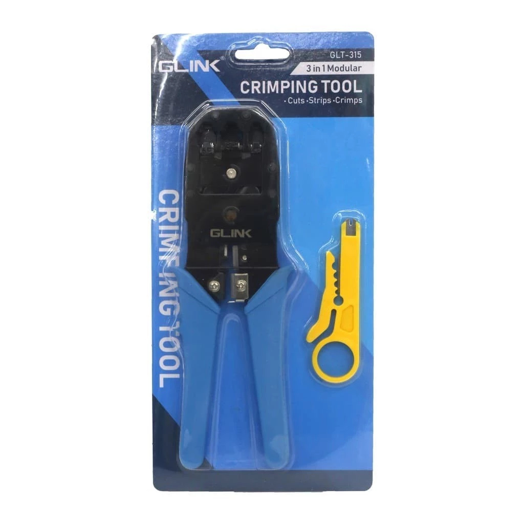 คีมเข้าหัวสายแลน Lan/สายโทรศัพท์ GLINK รุ่น GLT-001 (GLT-01) คุณภาพดี ทนทาน *ของแท้