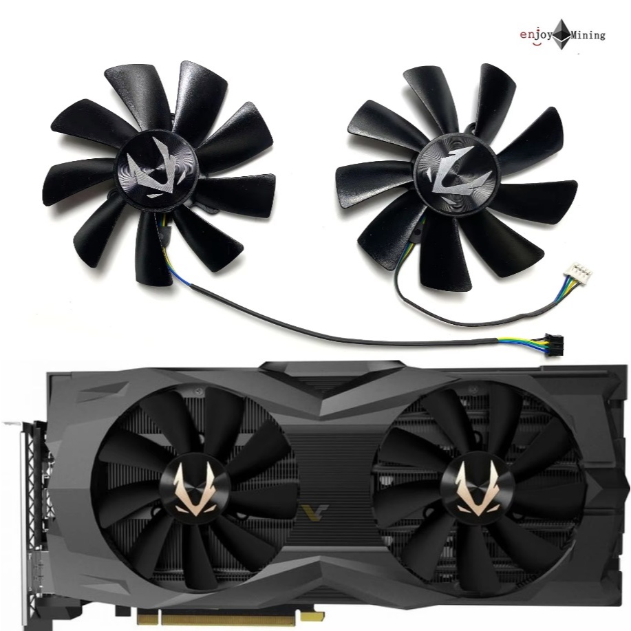 พัดลมการ์ดจอ ZOTAC GeForce RTX 2080 2080S 2080ti AMP Graphics Card  GAA8S2U