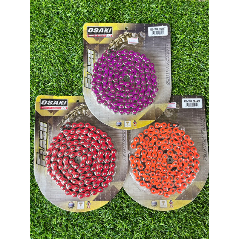 โซ่สี สะท้อนแสง SOAKI 420-120ข้อ โซ่สีโอสากิ เบอร์420/ยาว120ข้อ