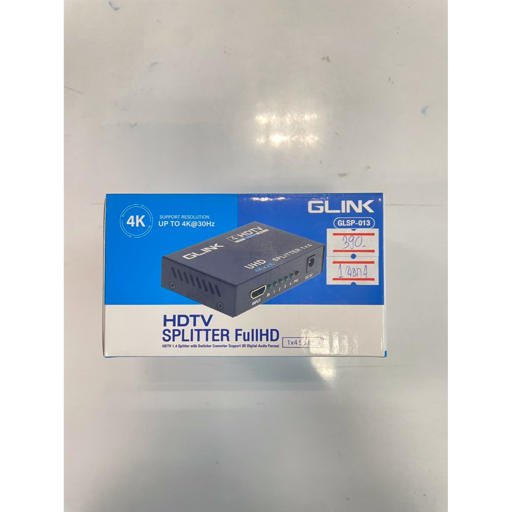 ตัวแยก HDMI SPLITTER (FullHD) GLINK เข้า 1 ออก 4