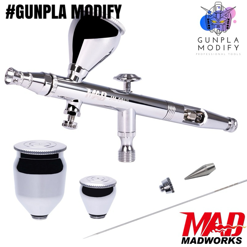 MADWORKS JM-00 Professional Airbrush แอร์บรัช สำหรับมืออาชีพ แบบ 2 in 1 (0.35mm, 0.5mm)