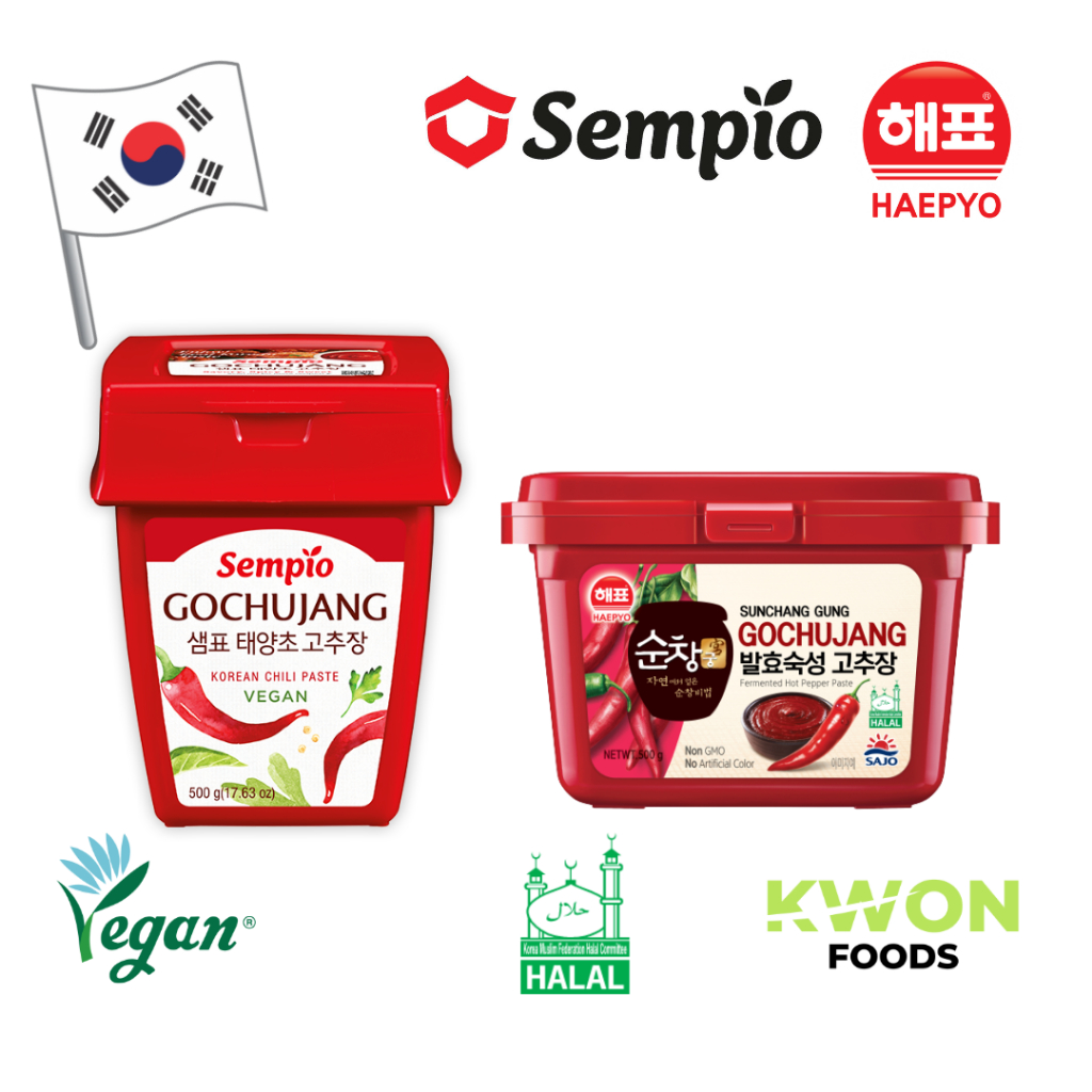 (ฮาลาล)โกชูจัง ฮอท เปปเปอร์ เพสท์ (ซอสพริกเกาหลี) (ตรา เซมเพียว) 500g