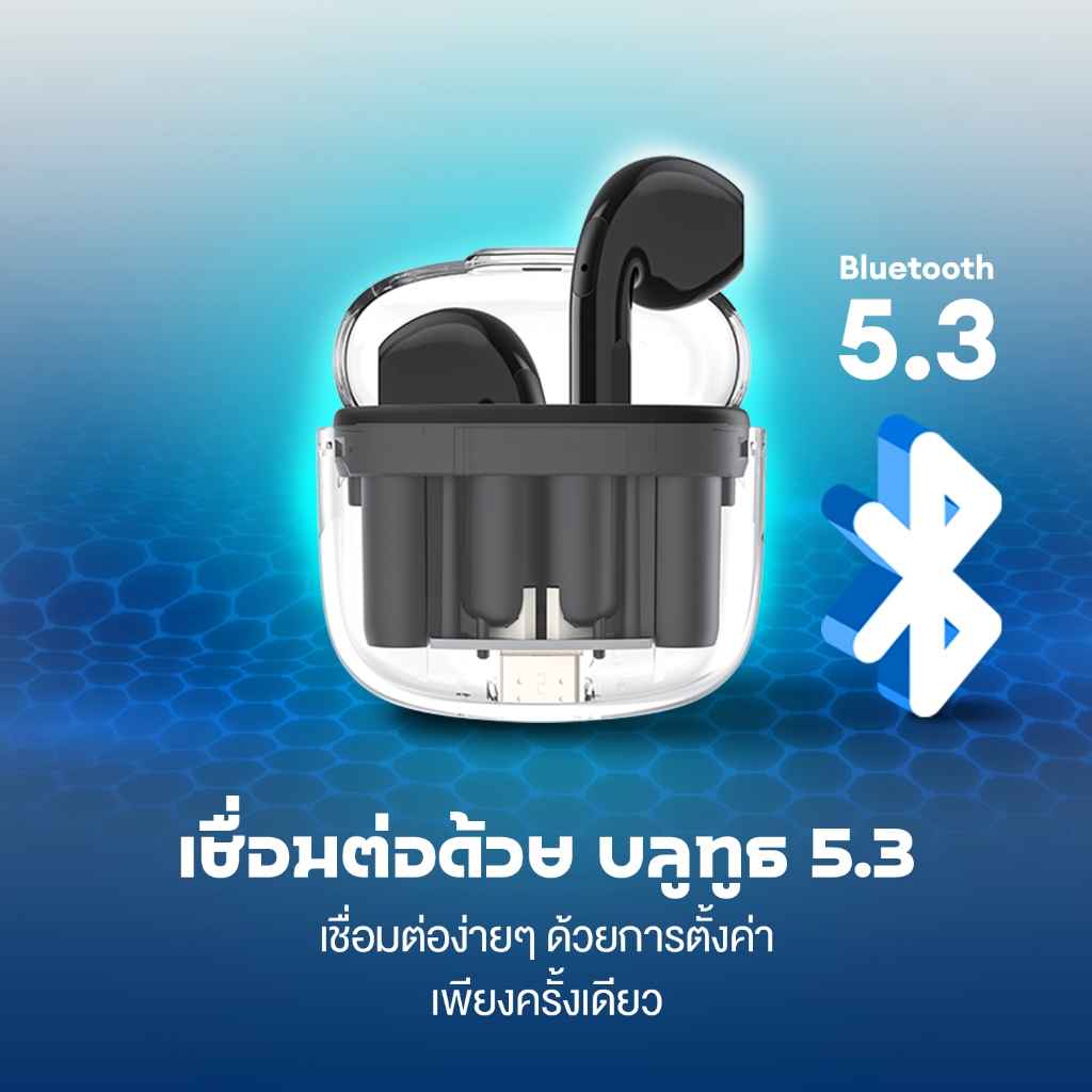 FANTECH หูฟังบลูทูธ หูฟังไร้สาย Bluetooth Headset True Wireless บลูทูธ 5.3 รุ่น TW10 WAVE 10