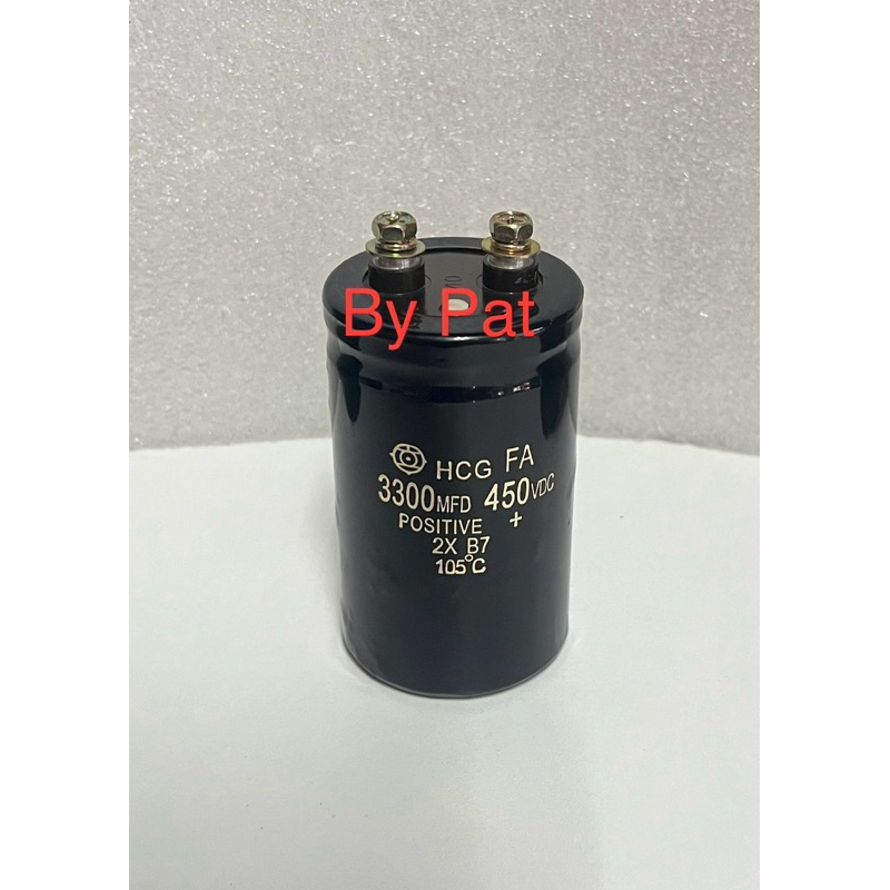 CAPACITOR 3300UF 450V อ้วน85MMสูง50MM(งานแท้) 3300UF 450Vdc Hitachi คาปาซิเตอร์ สินค้าใหม่แกะกล่อง C