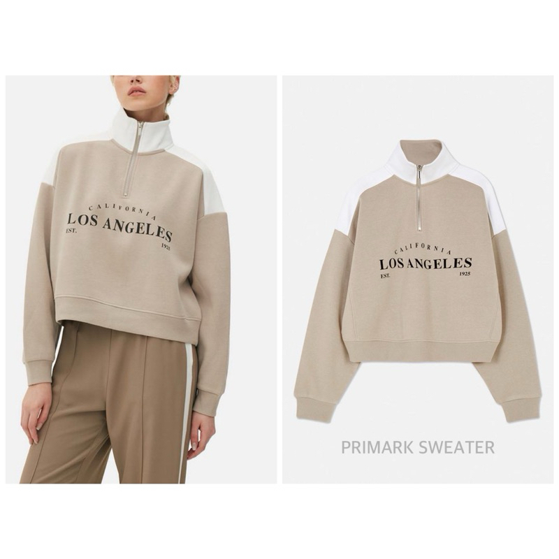 PRIMARK เสื้อสเวตเตอร์ครอป คอกลม แขนยาว SWEATER