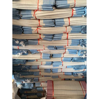 กระสอบสี ( เเถบฟ้า/ชมพู ) แพค 100 ใบ / กระสอบใหม่แบบนิ่ม 30 กิโล ขนาด 20*36 นิ้ว กระสอบมือ1 หนา ทนทาน