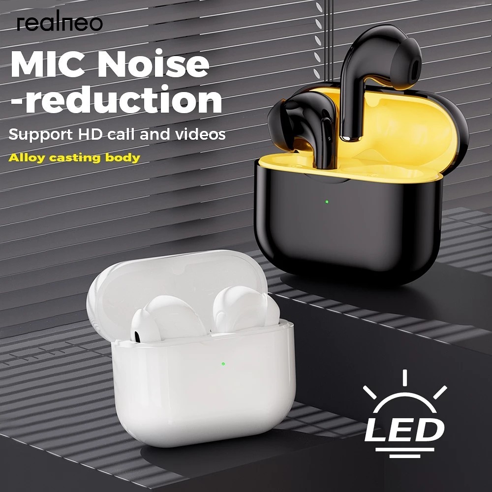 Realneo Neo 6 Max TWS หูฟัง HiFi คุณภาพอิเล็กทรอนิกส์หูฟังไร้สาย True Chargeable พร้อมไมโครโฟน BT5.4