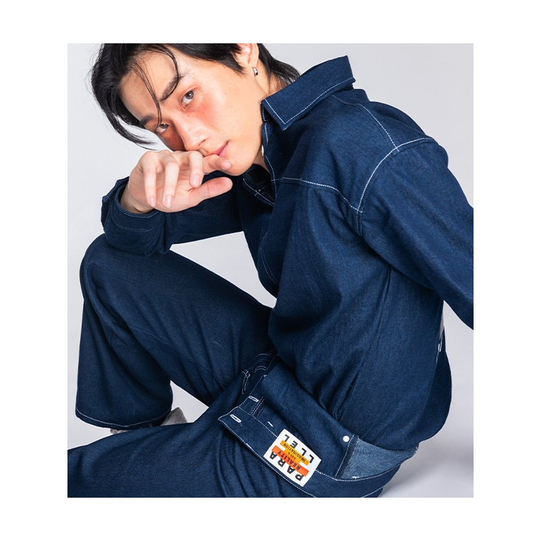 CRYSTAL PLAZA JEANS SHIRT เสื้อยีนเชิ้ต CRYSTAL PLAZA