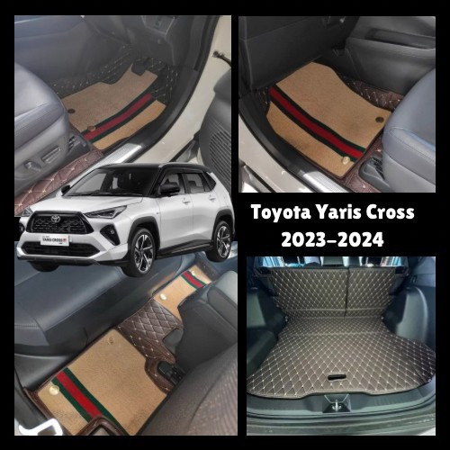 พรมปูรถยนต์ พรม6D YARIS CROSS 2023-2024 เต็มคัน เข้ารูป พร้อมของแถม (สั่งแล้วแจ้งรุ่นในช่องแชท)