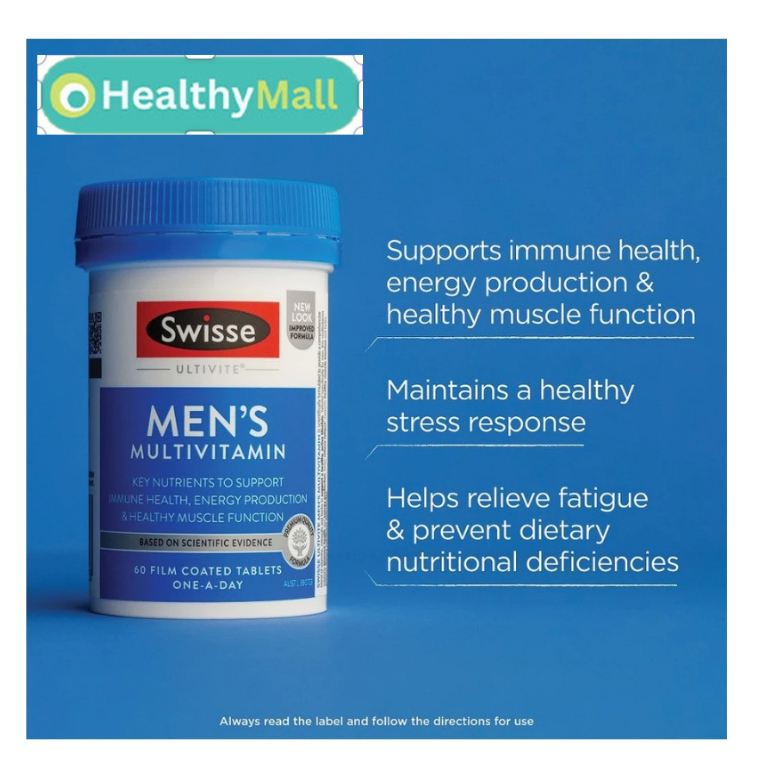 Swisse Men's Multivitamin 60 Tablets New