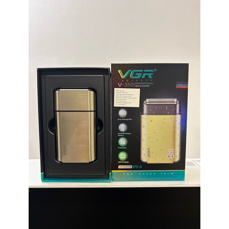 VGR vgr359 เครื่องโกนหนวดไฟฟ้า เครื่องโกนหนวดโกนเครา  มีจอบอกสถานะแบต รุ่นใหม่ พร้อมส่ง