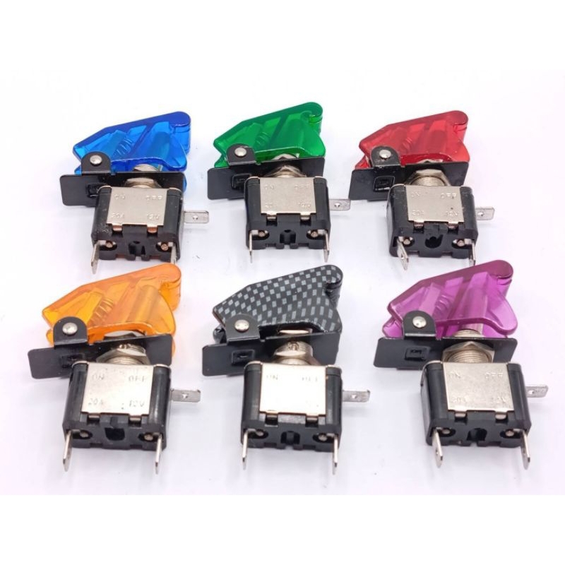 สั่งเลย! สวิทช์เครื่องบิน มีไฟLED มีให้เลือกหลายสี DC12V 20A พร้อมส่ง