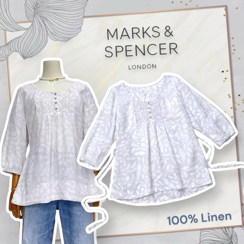 Marks and Spencer 💯%Linen Blouse
