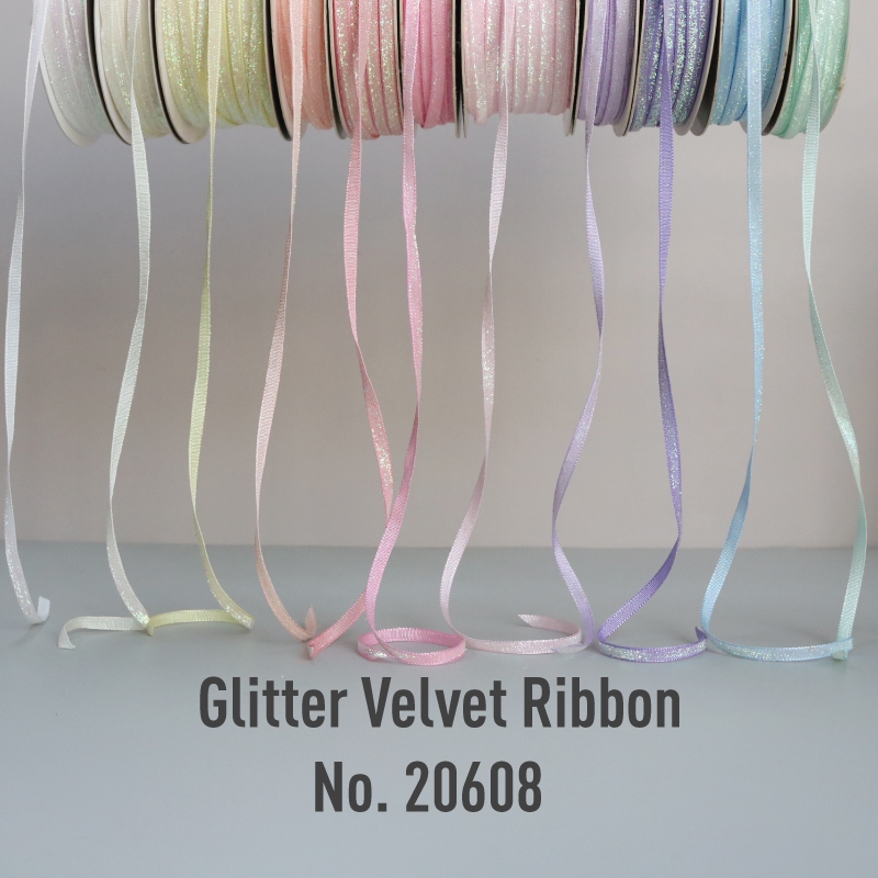MOMOTARA No. 20608 ริบบิ้นกำมะหยี่ Velvet Ribbon ขนาด 0.5 CM ยาว 36 หลา