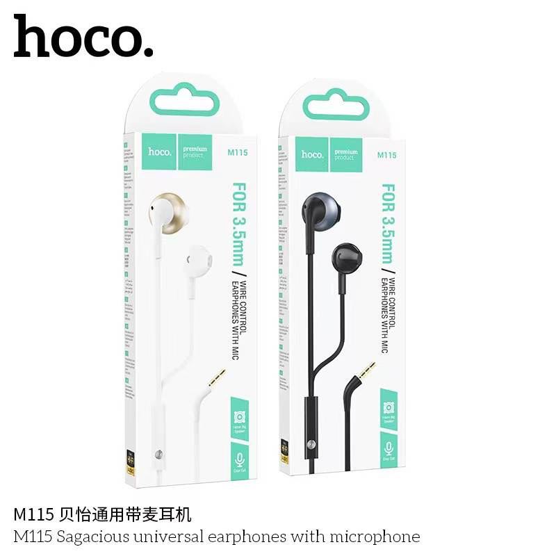 Hoco M115 หูฟังแบบมีสายพร้อมไมโครโฟน สำหรับ L/TypeC/3.5MM สินค้าของแท้100%