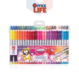 Master Art (มาสเตอร์อาร์ต) ปากกาเมจิก หัวแหลม ชนิดสีน้ำ Waterbase มี 12, 24, 36, 48 สี ( 1 แพ็ค )
