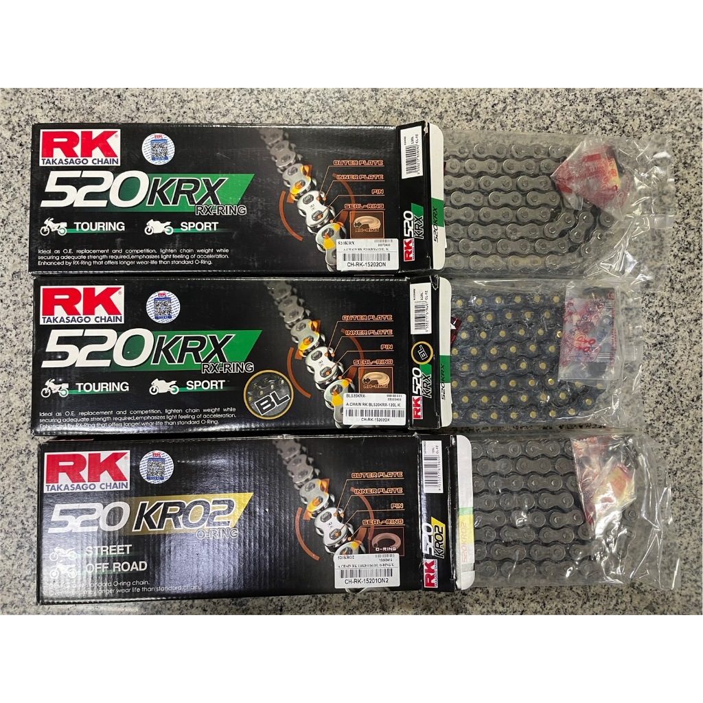 โซ่ RKแท้100% 520 o-ring และ x-ring ความยาว 120 ข้อ