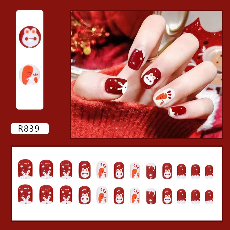 พร้อมส่ง เล็บปลอม [R839]เล็บปลอมกันน้ำ อุปกรณ์ทำเล็บ ถูกสุด พร้อมส่ยาง