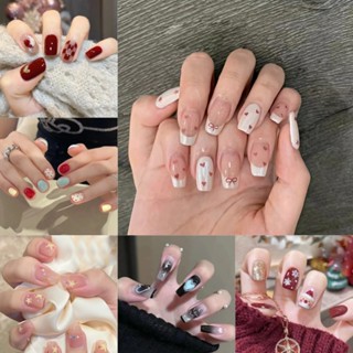 🔥🇹🇭ร้านไทย🇹🇭 🔥 เล็บปลอม ตล์โมเดิร์น ใช้งานง่าย 24 ชิ้น 🔥พร้อ…