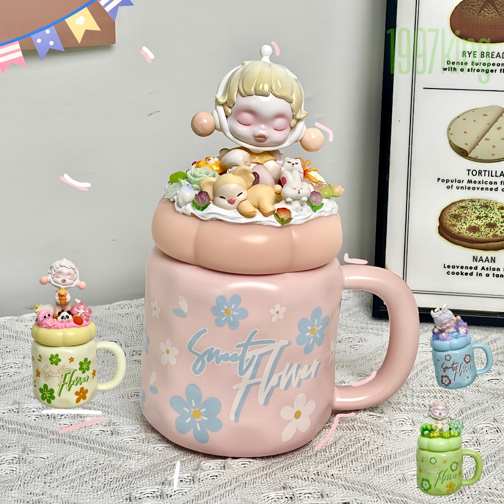 แก้วเซรามิค Bubble Mart/ของขวัญวันเกิด/วัสดุเซรามิค 300-400ml/ถ้วยกาแฟ/ถ้วยนม