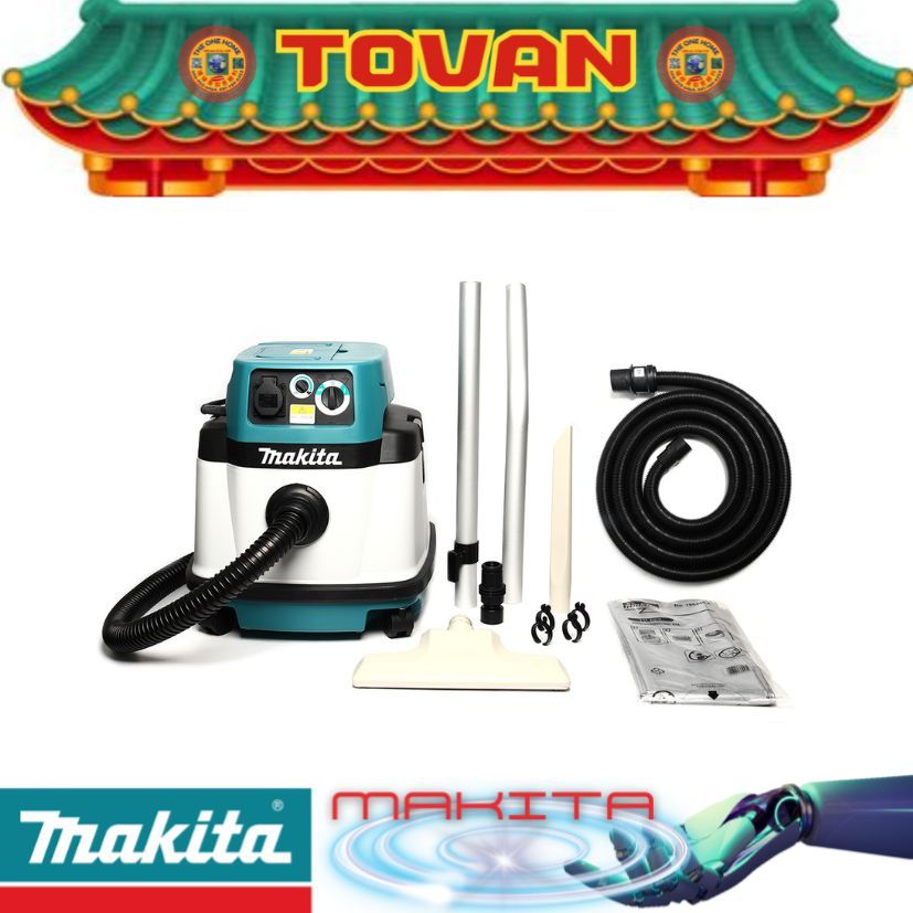 MAKITA รุ่น VC2510LX1 เครื่องดูดฝุ่น น้ำ-แห้ง 1,050 วัตต์ # ออก..ใบเสร็จ-ใบกำกับ