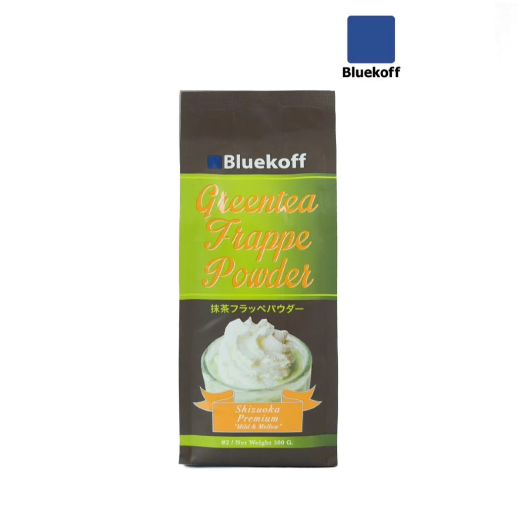 Bluekoff ผงชาเขียวปั่น เกรดพรีเมี่ยม Matcha Greentea Frappe สูตร2 (1 ถุง บรรจุ 500 กรัม)