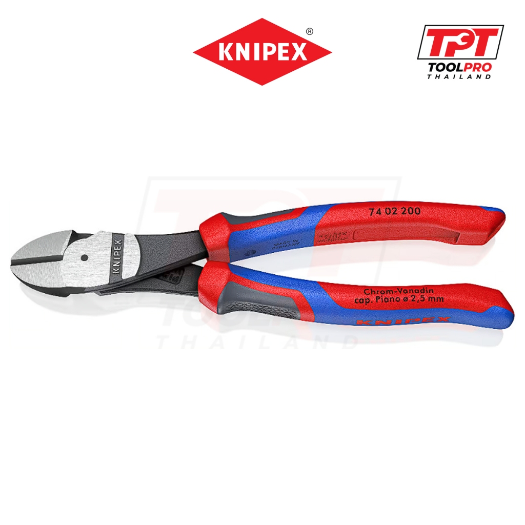 Knipex คีมปากเฉียงที่มีแรงงัดสูง *KNIPEXtend* 200mm High Leverage Diagonal Cutter (74 02 200 SB)