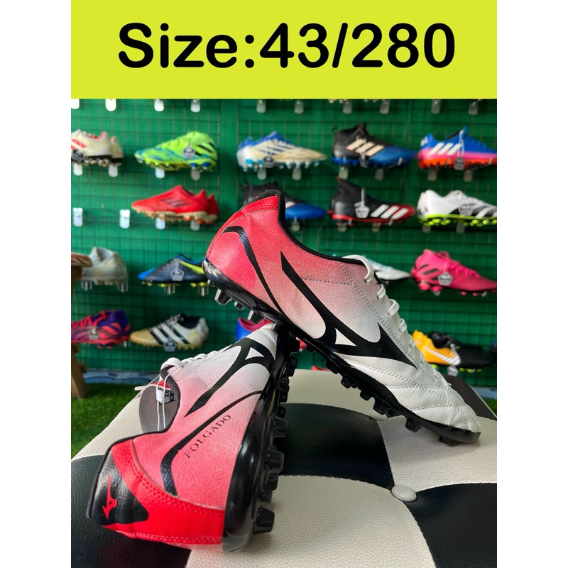 Mizuno Folgado Size:43/280 รองเท้าสตั๊ดมือสองของแท้ทั้งร้าน (โปรดอ่านรายละเอียดให้ชัดเจนทุกครั้งก่อน