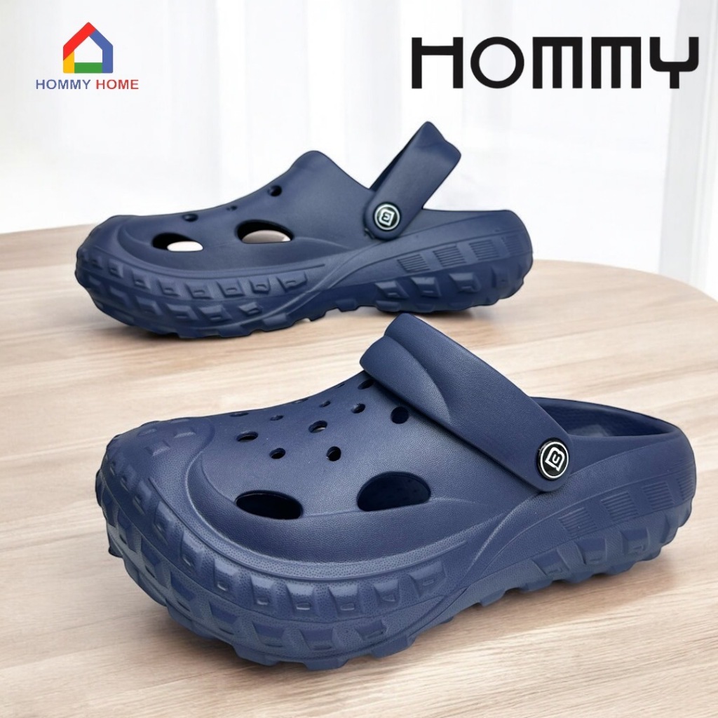 【เปิดตัวรุ่นใหม่ 2025】HOMMY รองเท้า (ชาย-หญิง) แฟชั่น รองเท้าหัวโต มีสายรัด  พื้นนุ่ม (SH-3)