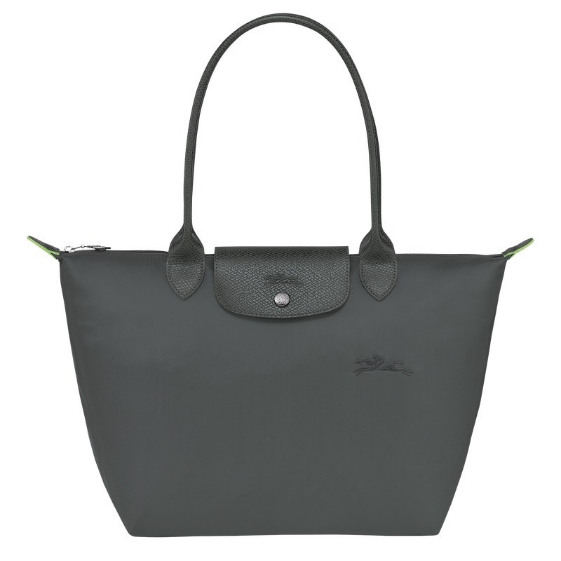 LONGCHAMP LE PLIAGE GREEN M TOTE BAG (ไซส์ M หูยาว)