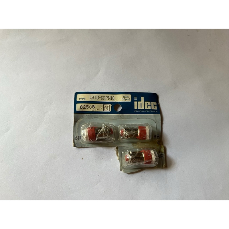 หลอดไฟ LED #LSTD-6R, 6V  ขั้วเขี้ยว BA9S “Idec”