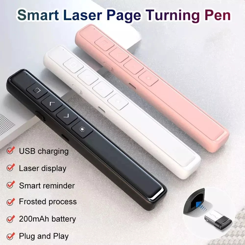 【Cekkbelp.TH】Wireless Presenter PPT Pointer พร้อมเลเซอร์พอยน์เตอร์ Laser Pointer type-c เลเซอร์พอยเตอร์ รีโมท พรีเซนต์