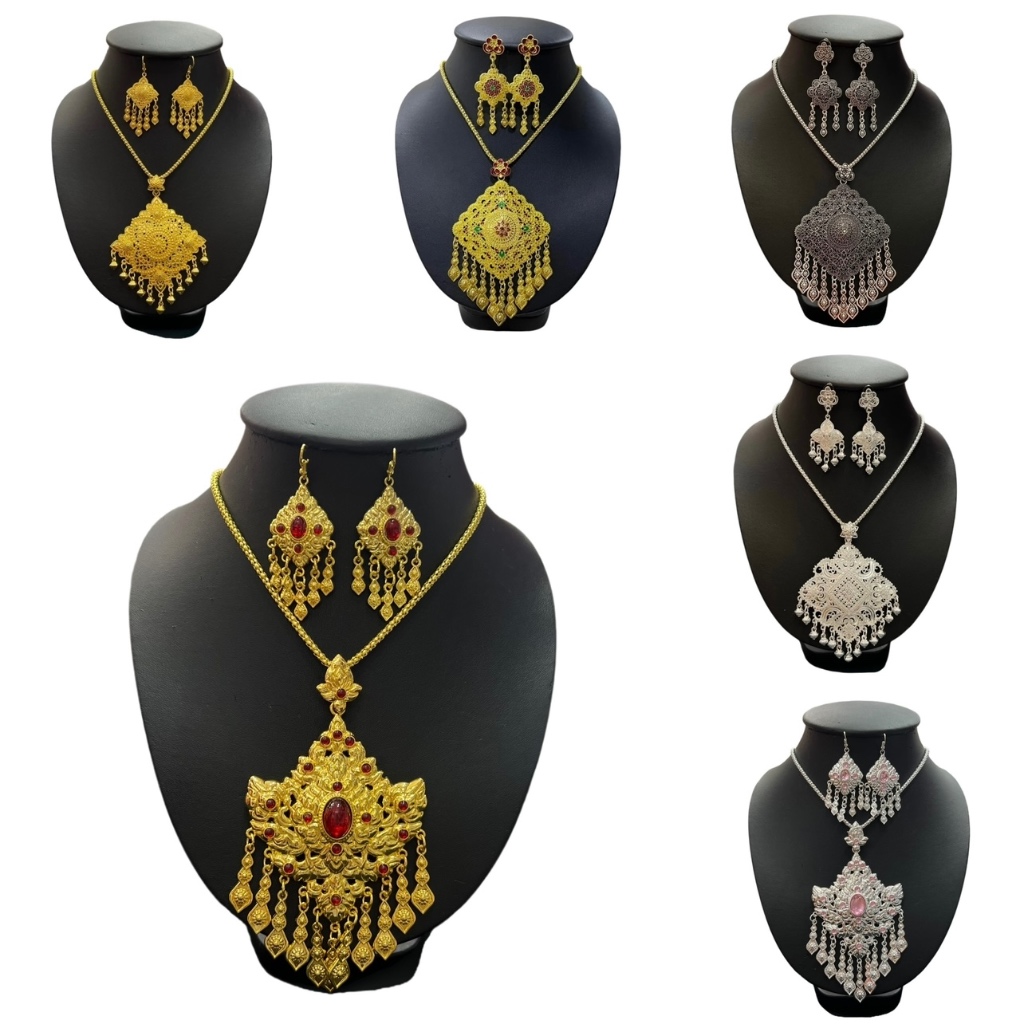 Accessories เครื่องประดับชุดไทย ชุดล้านนา ชุดสร้อยคอพร้อมต่างหู