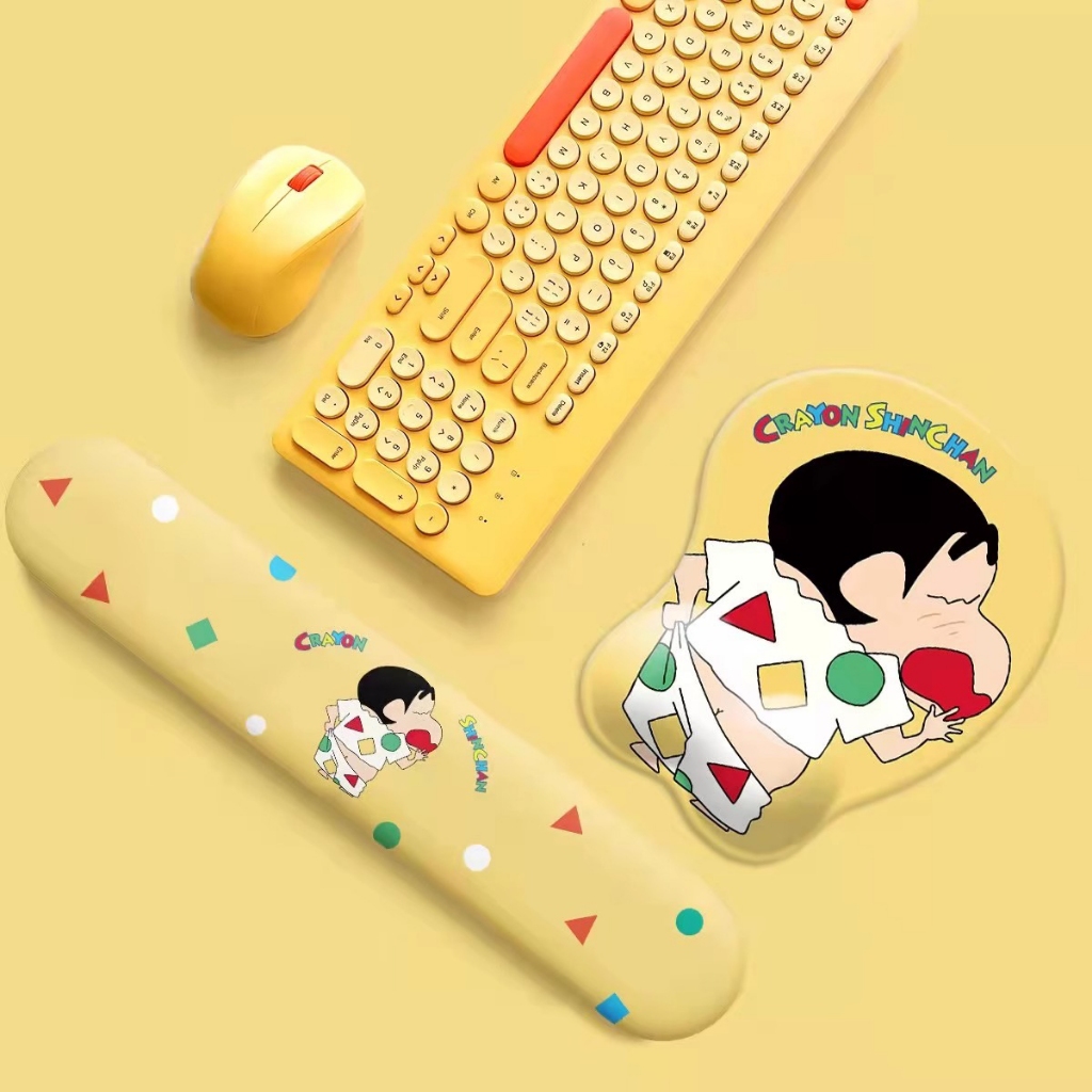 Keepin Crayon Shin-chan สําหรับ PC แผ ่ นรองเมาส ์ ตามหลักสรีรศาสตร ์ อะนิเมะ Shinnosuke Gaming ข ้ อมือสนับสนุน.
