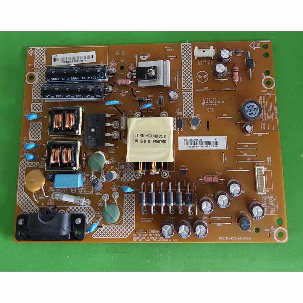 Board Power Supply บอร์ดพาวเวอร์ซัพพลาย LG 715G7801-P02-W03-0H2M ใช้ในรุ่น 32LH500D รับประกัน 30 วัน