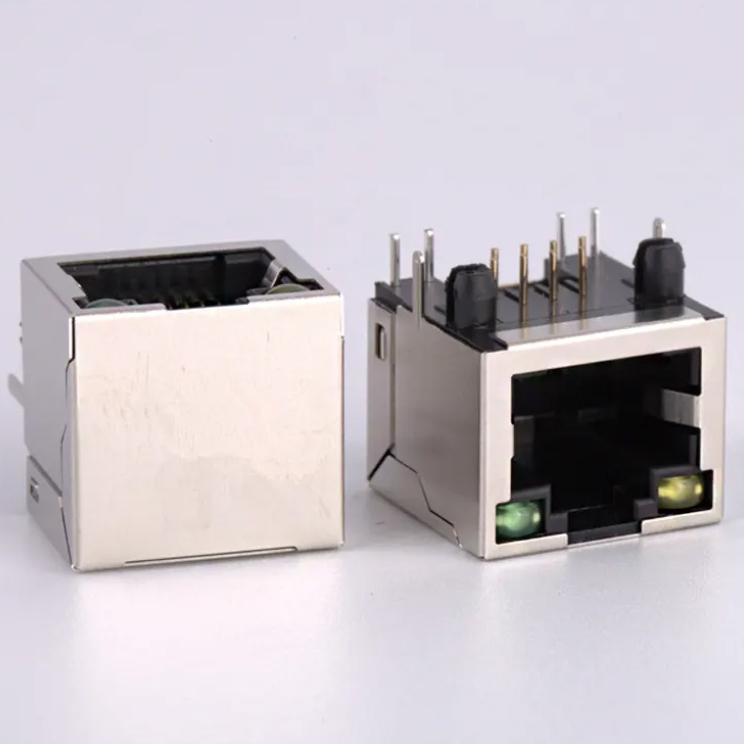 ซ็อกเก็ตเชื่อมต่อเครือข่ายอีเธอร์เน็ต มีไฟ Lan Rj45 8P 8C รูปที่ 2