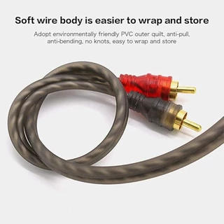 ขายดี! สายสัญญาณ RCA นำสัญญาณได้อย่างมีประสิทธิภาพ สายถัก เกรดพรีเมี่ยม เครื่องเสียงรถยนต์ AUDIO CABLE RCA MALE