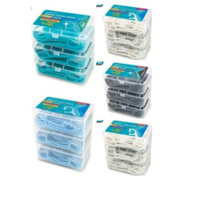 ราคาถูก ค่าส่งถูก Watsons 50ชิ้น​ x3 กล่อง วัตสัน ไหมขัดฟัน​ เส้นกลม และ แบน​ ชนิดด้าม​ Watson​