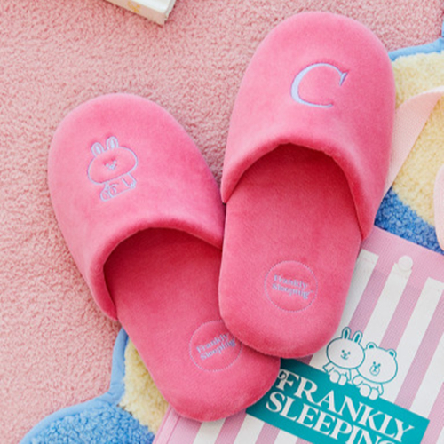 ( พร้อมส่ง ) Linefriends Frankly Brown & Cony Room Shoes รองเท้าเดินในบ้าน