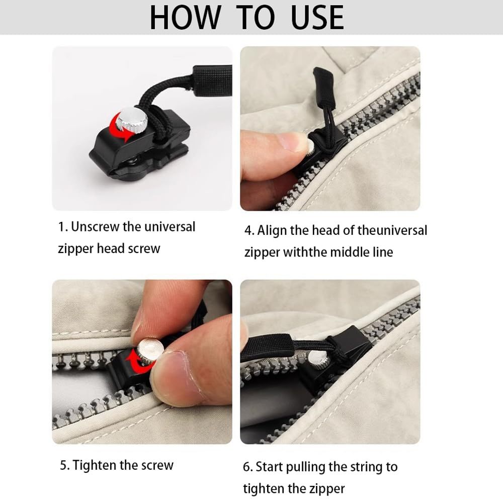10 ชิ้น ช่างซ่อมซิป 3ขนาดที่แตกต่างกัน โลหะซิปหัวซ่อมชุด ซิปสไลด์ดึงล็อค ถอดเปลี่ยนหัวซิปหัวเข็มขัดไม่ดี - รูปที่ 2