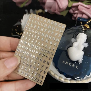 พร้อมส่ง สติกเกอร์ตัวอักษร สีเงินและสีทอง สำหรับงาน DIY