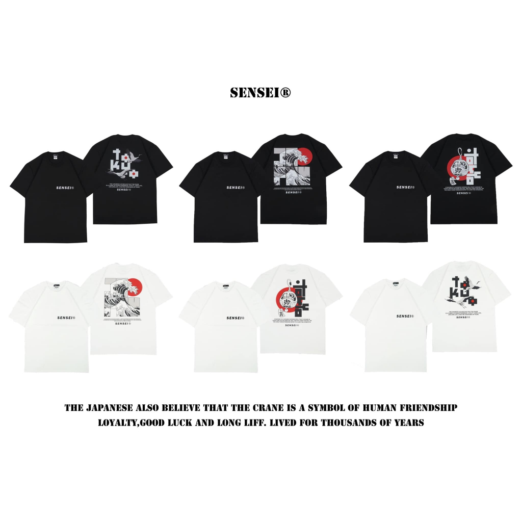 🌈ใส่โค้ดSENSEI20Pลด20%✨เสื้อยืดแขนสั้นSENSEI OVERSIZE JAPANESE CULTURE4