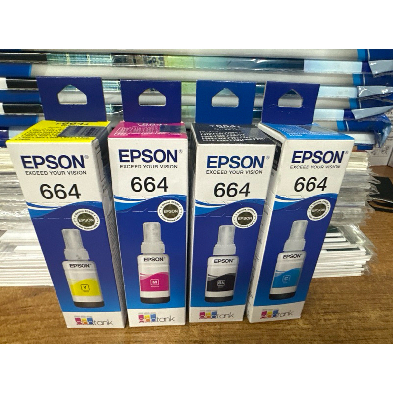 หมึก EPSON 664 Original หมึก Epson L360 หมึกแท้ L-Series L100 L120 L200 L210 L220 L360 L365 L1300（สา