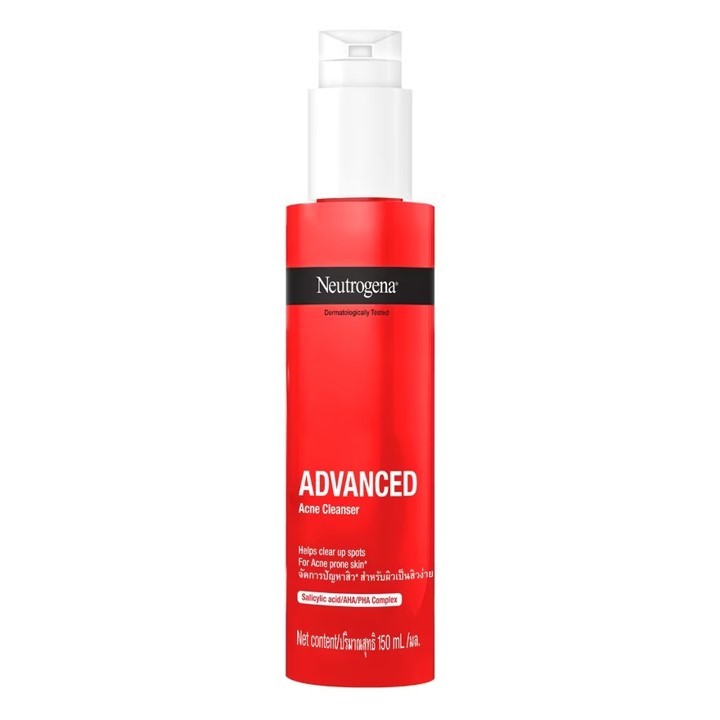 Neutrogena Advanced Acne Cleanser นูโทรจีนา แอดวานซ์ แอคเน่ คลีนเซอร์ 150ml.